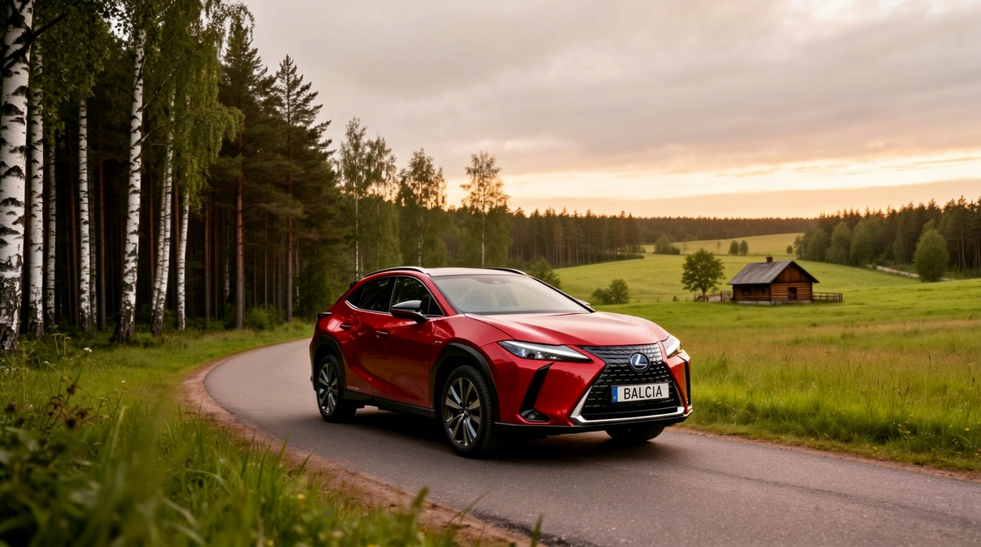Red Lexus EV — weekend prize